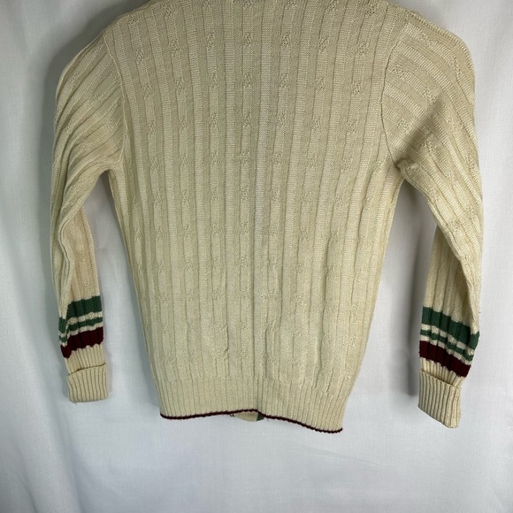 Vintage 70s John Newcombe Interwoven Tennis Cardigan Sweater Mens Sz M USA RARE! - Picture 3 of 4
